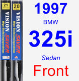 Front Wiper Blade Pack for 1997 BMW 325i - Vision Saver