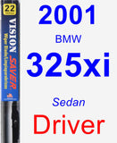 Driver Wiper Blade for 2001 BMW 325xi - Vision Saver