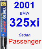 Passenger Wiper Blade for 2001 BMW 325xi - Vision Saver