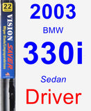 Driver Wiper Blade for 2003 BMW 330i - Vision Saver