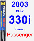 Passenger Wiper Blade for 2003 BMW 330i - Vision Saver
