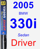 Driver Wiper Blade for 2005 BMW 330i - Vision Saver