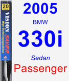 Passenger Wiper Blade for 2005 BMW 330i - Vision Saver