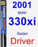 Driver Wiper Blade for 2001 BMW 330xi - Vision Saver