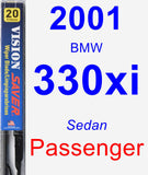 Passenger Wiper Blade for 2001 BMW 330xi - Vision Saver