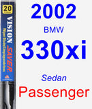 Passenger Wiper Blade for 2002 BMW 330xi - Vision Saver