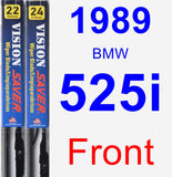 Front Wiper Blade Pack for 1989 BMW 525i - Vision Saver