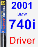 Driver Wiper Blade for 2001 BMW 740i - Vision Saver