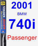 Passenger Wiper Blade for 2001 BMW 740i - Vision Saver