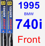 Front Wiper Blade Pack for 1995 BMW 740i - Vision Saver