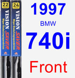Front Wiper Blade Pack for 1997 BMW 740i - Vision Saver