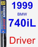 Driver Wiper Blade for 1999 BMW 740iL - Vision Saver