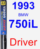 Driver Wiper Blade for 1993 BMW 750iL - Vision Saver