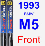 Front Wiper Blade Pack for 1993 BMW M5 - Vision Saver