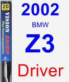 Driver Wiper Blade for 2002 BMW Z3 - Vision Saver