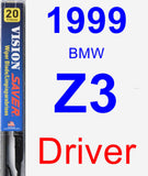 Driver Wiper Blade for 1999 BMW Z3 - Vision Saver