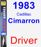 Driver Wiper Blade for 1983 Cadillac Cimarron - Vision Saver