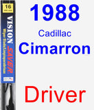 Driver Wiper Blade for 1988 Cadillac Cimarron - Vision Saver
