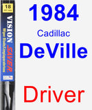 Driver Wiper Blade for 1984 Cadillac DeVille - Vision Saver