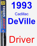 Driver Wiper Blade for 1993 Cadillac DeVille - Vision Saver