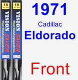Front Wiper Blade Pack for 1971 Cadillac Eldorado - Vision Saver