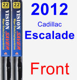Front Wiper Blade Pack for 2012 Cadillac Escalade - Vision Saver