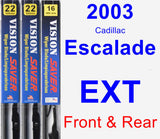 Front & Rear Wiper Blade Pack for 2003 Cadillac Escalade EXT - Vision Saver