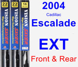 Front & Rear Wiper Blade Pack for 2004 Cadillac Escalade EXT - Vision Saver