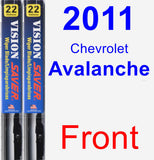 Front Wiper Blade Pack for 2011 Chevrolet Avalanche - Vision Saver