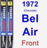 Front Wiper Blade Pack for 1972 Chevrolet Bel Air - Vision Saver