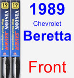 Front Wiper Blade Pack for 1989 Chevrolet Beretta - Vision Saver