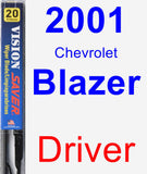 Driver Wiper Blade for 2001 Chevrolet Blazer - Vision Saver