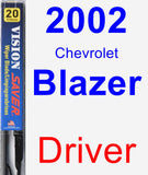 Driver Wiper Blade for 2002 Chevrolet Blazer - Vision Saver