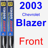 Front Wiper Blade Pack for 2003 Chevrolet Blazer - Vision Saver