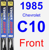 Front Wiper Blade Pack for 1985 Chevrolet C10 - Vision Saver