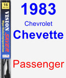 Passenger Wiper Blade for 1983 Chevrolet Chevette - Vision Saver