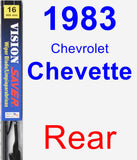 Rear Wiper Blade for 1983 Chevrolet Chevette - Vision Saver