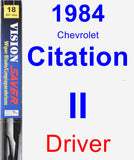 Driver Wiper Blade for 1984 Chevrolet Citation II - Vision Saver