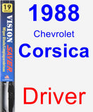 Driver Wiper Blade for 1988 Chevrolet Corsica - Vision Saver