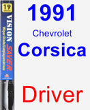 Driver Wiper Blade for 1991 Chevrolet Corsica - Vision Saver