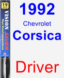 Driver Wiper Blade for 1992 Chevrolet Corsica - Vision Saver