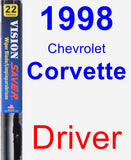 Driver Wiper Blade for 1998 Chevrolet Corvette - Vision Saver