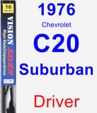 Driver Wiper Blade for 1976 Chevrolet C20 Suburban - Vision Saver