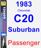 Passenger Wiper Blade for 1983 Chevrolet C20 Suburban - Vision Saver