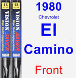 Front Wiper Blade Pack for 1980 Chevrolet El Camino - Vision Saver