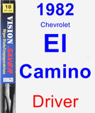 Driver Wiper Blade for 1982 Chevrolet El Camino - Vision Saver