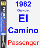 Passenger Wiper Blade for 1982 Chevrolet El Camino - Vision Saver