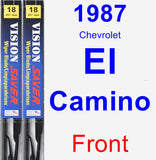 Front Wiper Blade Pack for 1987 Chevrolet El Camino - Vision Saver