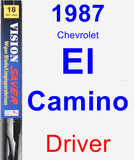 Driver Wiper Blade for 1987 Chevrolet El Camino - Vision Saver