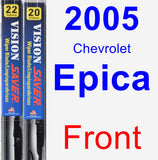 Front Wiper Blade Pack for 2005 Chevrolet Epica - Vision Saver